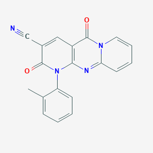 molecular formula C19H12N4O2 B11416117 7-(2-methylphenyl)-2,6-dioxo-1,7,9-triazatricyclo[8.4.0.03,8]tetradeca-3(8),4,9,11,13-pentaene-5-carbonitrile 