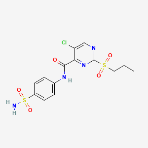 5-chloro-2-(propylsulfonyl)-N-(4-sulfamoylphenyl)pyrimidine-4-carboxamide