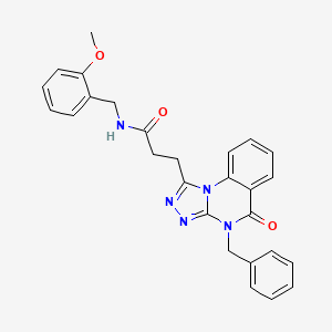 3-{4-benzyl-5-oxo-4H,5H-[1,2,4]triazolo[4,3-a]quinazolin-1-yl}-N-[(2-methoxyphenyl)methyl]propanamide