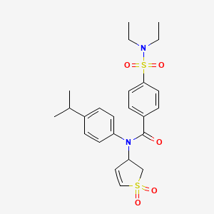 4-(N,N-diethylsulfamoyl)-N-(1,1-dioxido-2,3-dihydrothiophen-3-yl)-N-(4-isopropylphenyl)benzamide