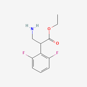 molecular formula C11H14ClF2NO2 B1141620 Ethyl 3-amino-2-(2,6-difluorophenyl)propanoate CAS No. 1263095-27-7