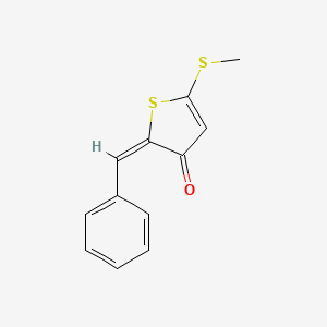 molecular formula C12H10OS2 B1141622 2-Benzylidene-5-(methylthio)thiophen-3(2H)-one CAS No. 113544-20-0