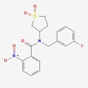 N-(1,1-dioxidotetrahydrothiophen-3-yl)-N-(3-fluorobenzyl)-2-nitrobenzamide