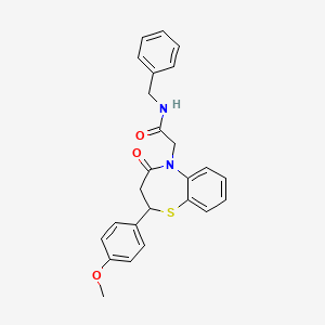 N-benzyl-2-(2-(4-methoxyphenyl)-4-oxo-3,4-dihydrobenzo[b][1,4]thiazepin-5(2H)-yl)acetamide