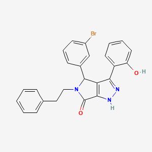 4-(3-bromophenyl)-3-(2-hydroxyphenyl)-5-(2-phenylethyl)-4,5-dihydropyrrolo[3,4-c]pyrazol-6(1H)-one