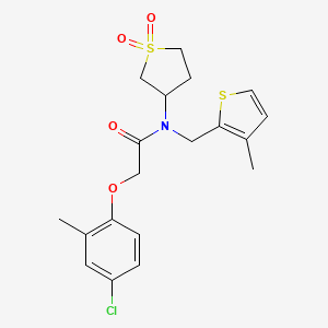 2-(4-chloro-2-methylphenoxy)-N-(1,1-dioxidotetrahydrothiophen-3-yl)-N-[(3-methylthiophen-2-yl)methyl]acetamide