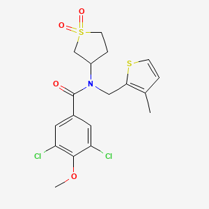 3,5-dichloro-N-(1,1-dioxidotetrahydrothiophen-3-yl)-4-methoxy-N-[(3-methylthiophen-2-yl)methyl]benzamide