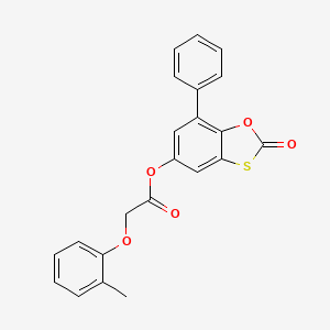 2-Oxo-7-phenyl-1,3-benzoxathiol-5-yl (2-methylphenoxy)acetate