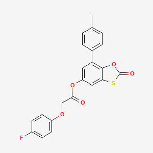 7-(4-Methylphenyl)-2-oxo-1,3-benzoxathiol-5-yl (4-fluorophenoxy)acetate