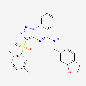 N-(1,3-benzodioxol-5-ylmethyl)-3-[(2,5-dimethylphenyl)sulfonyl][1,2,3]triazolo[1,5-a]quinazolin-5-amine