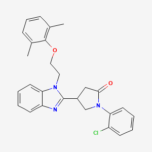 1-(2-chlorophenyl)-4-{1-[2-(2,6-dimethylphenoxy)ethyl]-1H-benzimidazol-2-yl}pyrrolidin-2-one