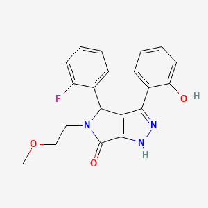 4-(2-fluorophenyl)-3-(2-hydroxyphenyl)-5-(2-methoxyethyl)-4,5-dihydropyrrolo[3,4-c]pyrazol-6(1H)-one