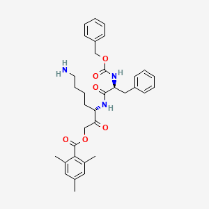 molecular formula C34H42ClN3O6 B1141635 Z-Phe-Lys-2,4,6-trimethylbenzoyloxy-methylketone CAS No. 118253-05-7