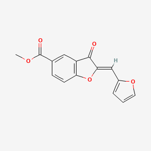 methyl (2Z)-2-(furan-2-ylmethylidene)-3-oxo-2,3-dihydro-1-benzofuran-5-carboxylate