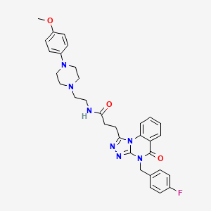 3-(4-(4-fluorobenzyl)-5-oxo-4,5-dihydro-[1,2,4]triazolo[4,3-a]quinazolin-1-yl)-N-(2-(4-(4-methoxyphenyl)piperazin-1-yl)ethyl)propanamide