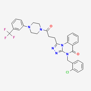 4-(2-chlorobenzyl)-1-(3-oxo-3-{4-[3-(trifluoromethyl)phenyl]piperazin-1-yl}propyl)[1,2,4]triazolo[4,3-a]quinazolin-5(4H)-one