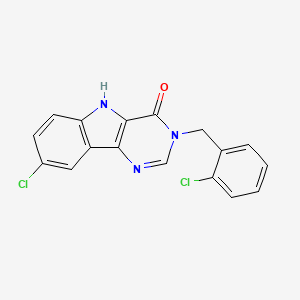 8-chloro-3-(2-chlorobenzyl)-3,5-dihydro-4H-pyrimido[5,4-b]indol-4-one