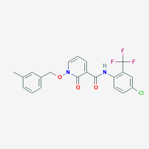 N-(4-chloro-2-(trifluoromethyl)phenyl)-1-((3-methylbenzyl)oxy)-2-oxo-1,2-dihydropyridine-3-carboxamide