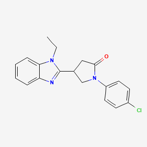 1-(4-chlorophenyl)-4-(1-ethyl-1H-benzimidazol-2-yl)pyrrolidin-2-one