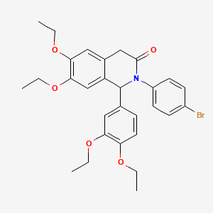 molecular formula C29H32BrNO5 B11416422 2-(4-bromophenyl)-1-(3,4-diethoxyphenyl)-6,7-diethoxy-1,4-dihydroisoquinolin-3(2H)-one 