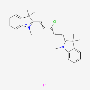 molecular formula C27H30ClIN2 B1141643 2-[3-Chloro-5-(1,3,3-trimethyl-1,3-dihydro-2H-indol-2-ylidene)penta-1,3-dien-1-yl]-1,3,3-trimethyl-3H-indol-1-ium iodide CAS No. 119569-97-0