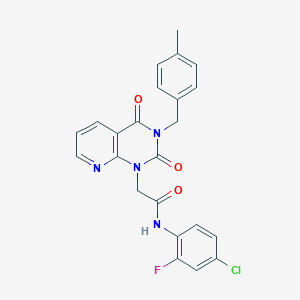 N-(4-chloro-2-fluorophenyl)-2-[3-(4-methylbenzyl)-2,4-dioxo-3,4-dihydropyrido[2,3-d]pyrimidin-1(2H)-yl]acetamide