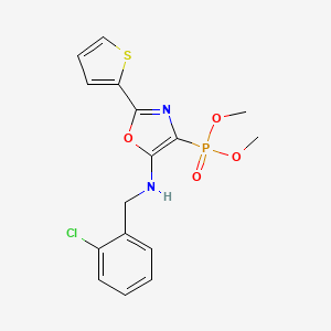 Dimethyl (5-{[(2-chlorophenyl)methyl]amino}-2-(thiophen-2-YL)-1,3-oxazol-4-YL)phosphonate