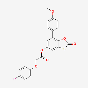 7-(4-Methoxyphenyl)-2-oxo-1,3-benzoxathiol-5-yl (4-fluorophenoxy)acetate