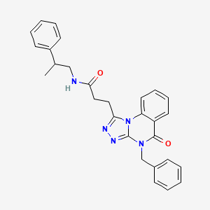 3-(4-benzyl-5-oxo-[1,2,4]triazolo[4,3-a]quinazolin-1-yl)-N-(2-phenylpropyl)propanamide