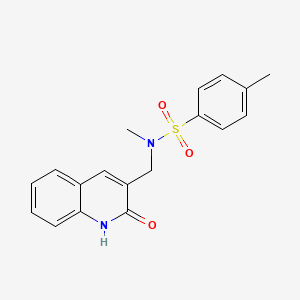 N,4-dimethyl-N-[(2-oxo-1,2-dihydroquinolin-3-yl)methyl]benzenesulfonamide