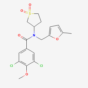 3,5-dichloro-N-(1,1-dioxidotetrahydrothiophen-3-yl)-4-methoxy-N-[(5-methylfuran-2-yl)methyl]benzamide