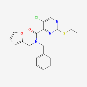 N-benzyl-5-chloro-2-(ethylsulfanyl)-N-(furan-2-ylmethyl)pyrimidine-4-carboxamide