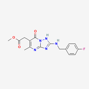 Methyl {2-[(4-fluorobenzyl)amino]-7-hydroxy-5-methyl[1,2,4]triazolo[1,5-a]pyrimidin-6-yl}acetate