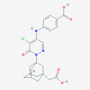 4-({1-[3-(Carboxymethyl)adamantan-1-YL]-5-chloro-6-oxo-1,6-dihydropyridazin-4-YL}amino)benzoic acid