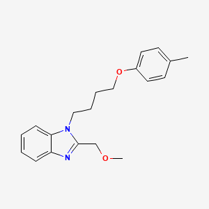 molecular formula C20H24N2O2 B11416555 2-(methoxymethyl)-1-[4-(4-methylphenoxy)butyl]-1H-benzimidazole CAS No. 853752-95-1