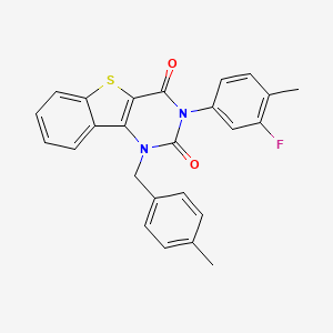 3-(3-fluoro-4-methylphenyl)-1-(4-methylbenzyl)[1]benzothieno[3,2-d]pyrimidine-2,4(1H,3H)-dione