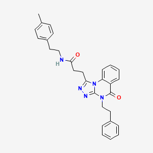 N-[2-(4-methylphenyl)ethyl]-3-[5-oxo-4-(2-phenylethyl)-4H,5H-[1,2,4]triazolo[4,3-a]quinazolin-1-yl]propanamide