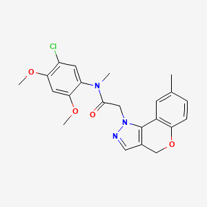 N-(5-chloro-2,4-dimethoxyphenyl)-N-methyl-2-(8-methylchromeno[4,3-c]pyrazol-1(4H)-yl)acetamide