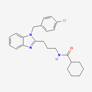 N-{3-[1-(4-chlorobenzyl)-1H-benzimidazol-2-yl]propyl}cyclohexanecarboxamide