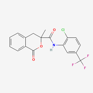 N-[2-chloro-5-(trifluoromethyl)phenyl]-3-methyl-1-oxo-3,4-dihydro-1H-isochromene-3-carboxamide