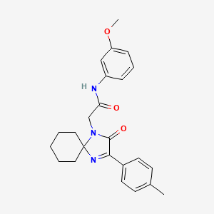 N-(3-methoxyphenyl)-2-[3-(4-methylphenyl)-2-oxo-1,4-diazaspiro[4.5]dec-3-en-1-yl]acetamide