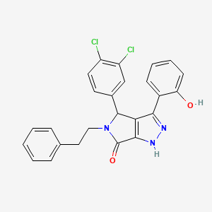 4-(3,4-dichlorophenyl)-3-(2-hydroxyphenyl)-5-(2-phenylethyl)-4,5-dihydropyrrolo[3,4-c]pyrazol-6(2H)-one