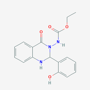 molecular formula C17H17N3O4 B11416659 ethyl 2-(2-hydroxyphenyl)-4-oxo-1,4-dihydroquinazolin-3(2H)-ylcarbamate 