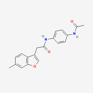 N-(4-acetamidophenyl)-2-(6-methyl-1-benzofuran-3-yl)acetamide