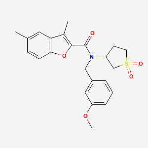 N-(1,1-dioxidotetrahydrothiophen-3-yl)-N-(3-methoxybenzyl)-3,5-dimethyl-1-benzofuran-2-carboxamide