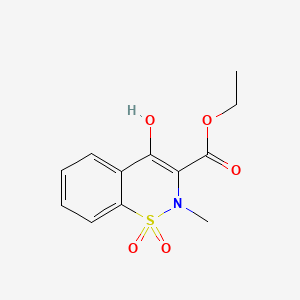 B1141671 Ethyl 4-hydroxy-2-methyl-2H-1,2-benzothiazine-3-carboxylate 1,1-dioxide CAS No. 113913-36-3