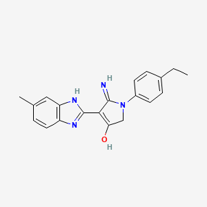 5-Amino-1-(4-ethylphenyl)-4-(6-methyl-1H-1,3-benzodiazol-2-YL)-2,3-dihydro-1H-pyrrol-3-one