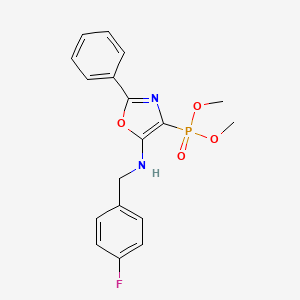 Dimethyl (5-{[(4-fluorophenyl)methyl]amino}-2-phenyl-1,3-oxazol-4-YL)phosphonate