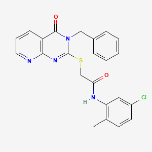 2-({3-benzyl-4-oxo-3H,4H-pyrido[2,3-d]pyrimidin-2-yl}sulfanyl)-N-(5-chloro-2-methylphenyl)acetamide