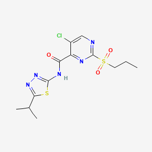 5-chloro-N-[5-(propan-2-yl)-1,3,4-thiadiazol-2-yl]-2-(propylsulfonyl)pyrimidine-4-carboxamide